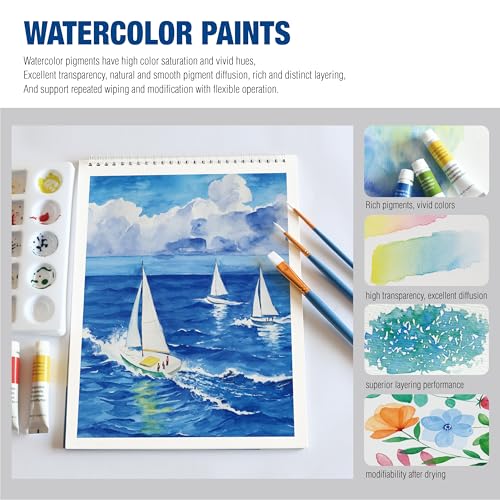 55-Piece Acrylic Painting Set with Tabletop Easel