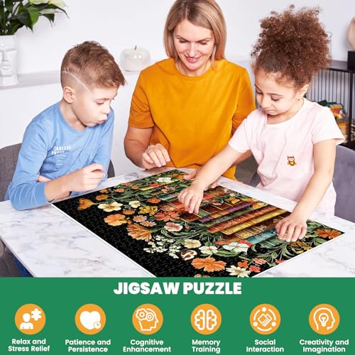 500-Piece Vintage Wildflowers Jigsaw Puzzle for Adults
