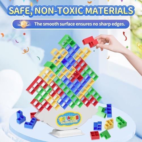 48-Piece Balance Stacking Blocks Game for Kids Ages 3–14