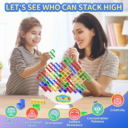 48-Piece Balance Stacking Blocks Game for Kids Ages 3–14