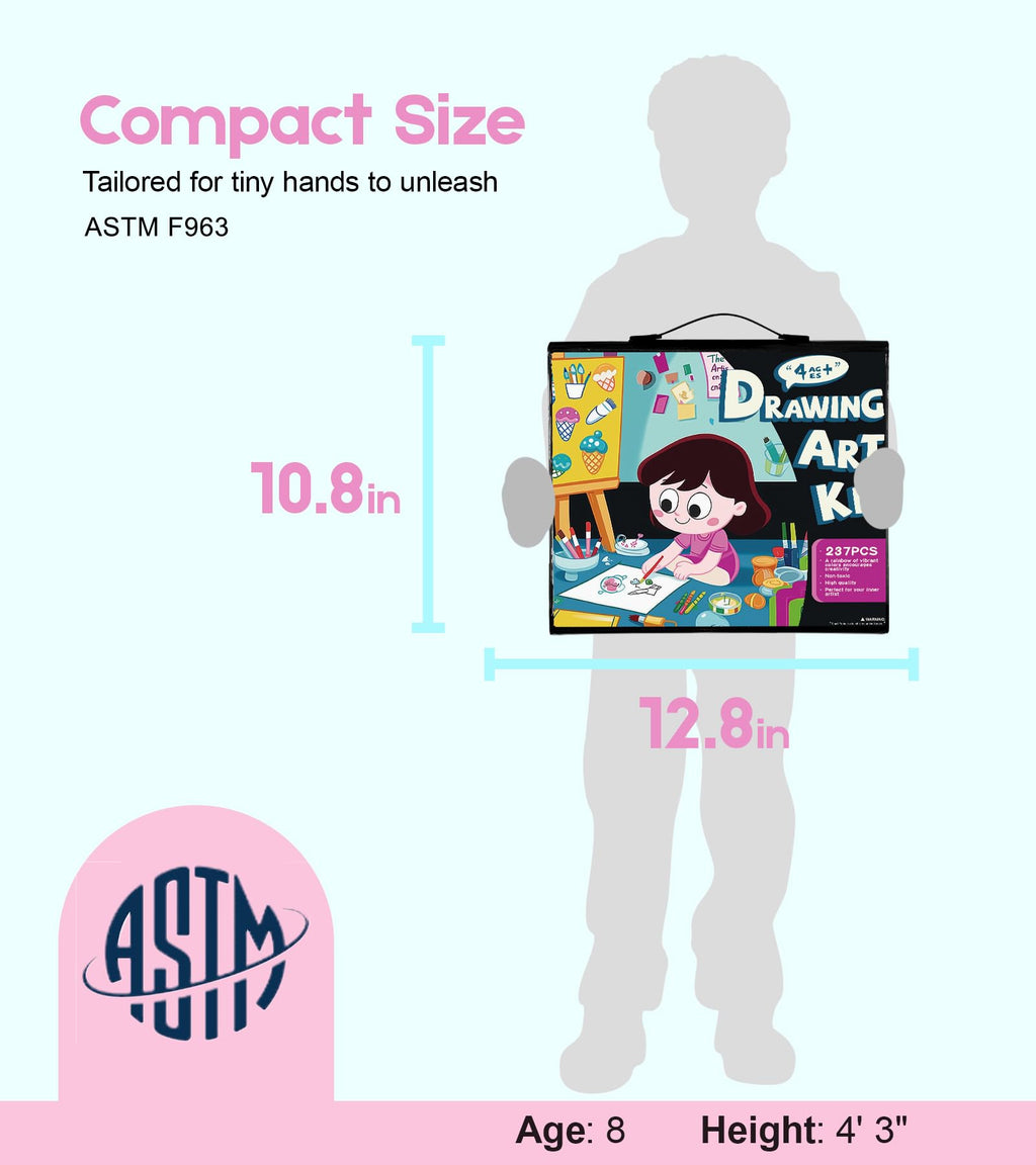 237-Piece Deluxe Art Set with Carrying Case for Kids
