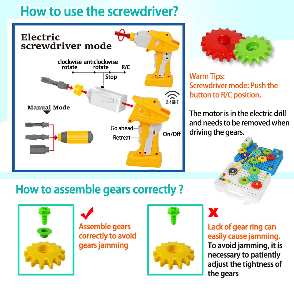STEM Gears Building Set for Kids Ages 4–8