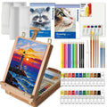 55-Piece Acrylic Painting Set with Tabletop Easel