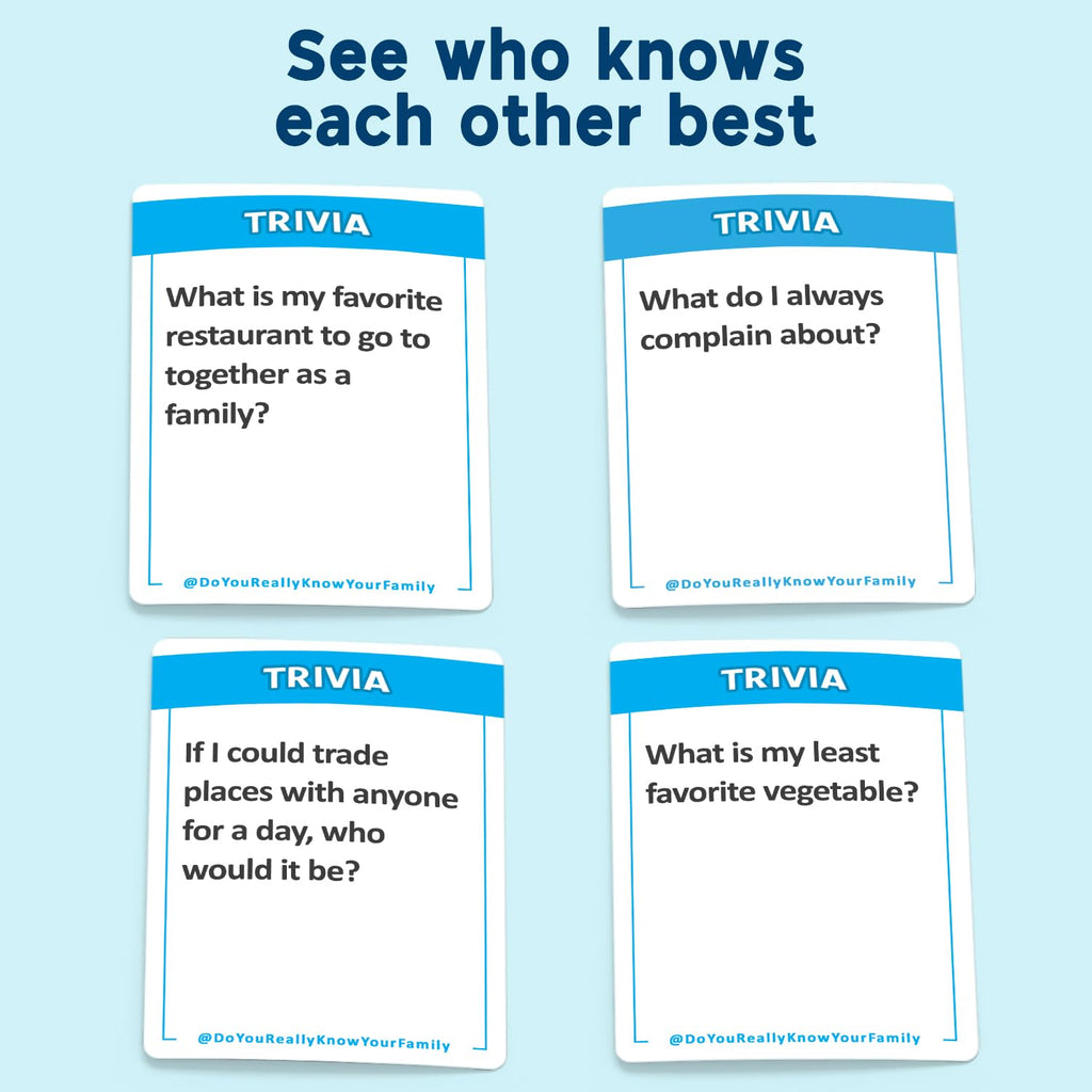 Do You Really Know Your Family? Conversation & Challenge Game