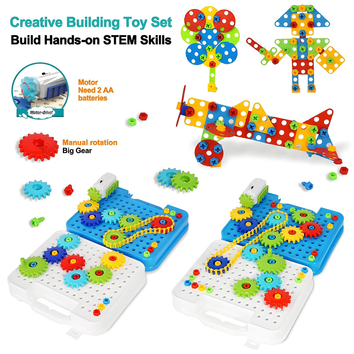 STEM Gears Building Set for Kids Ages 4–8