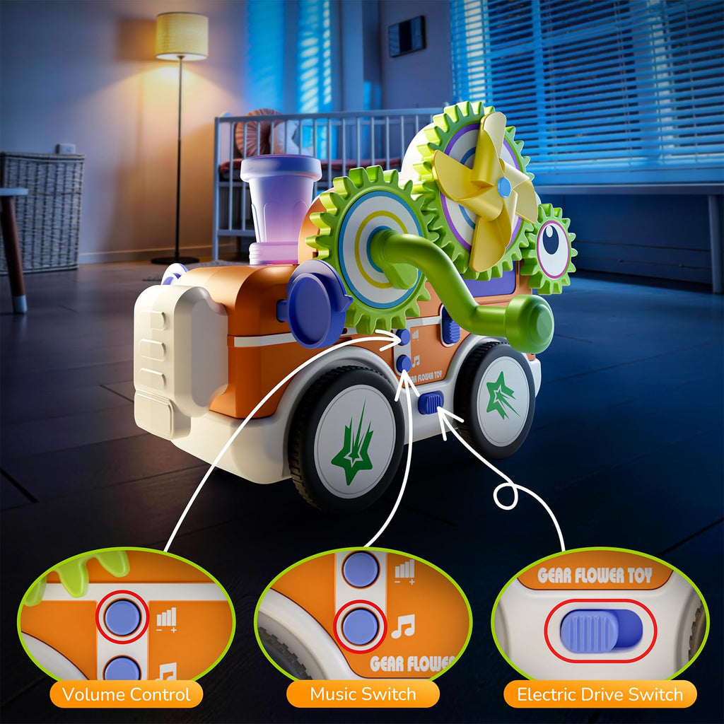 STEM Gears Construction Set with Lights, Music & Dual Modes