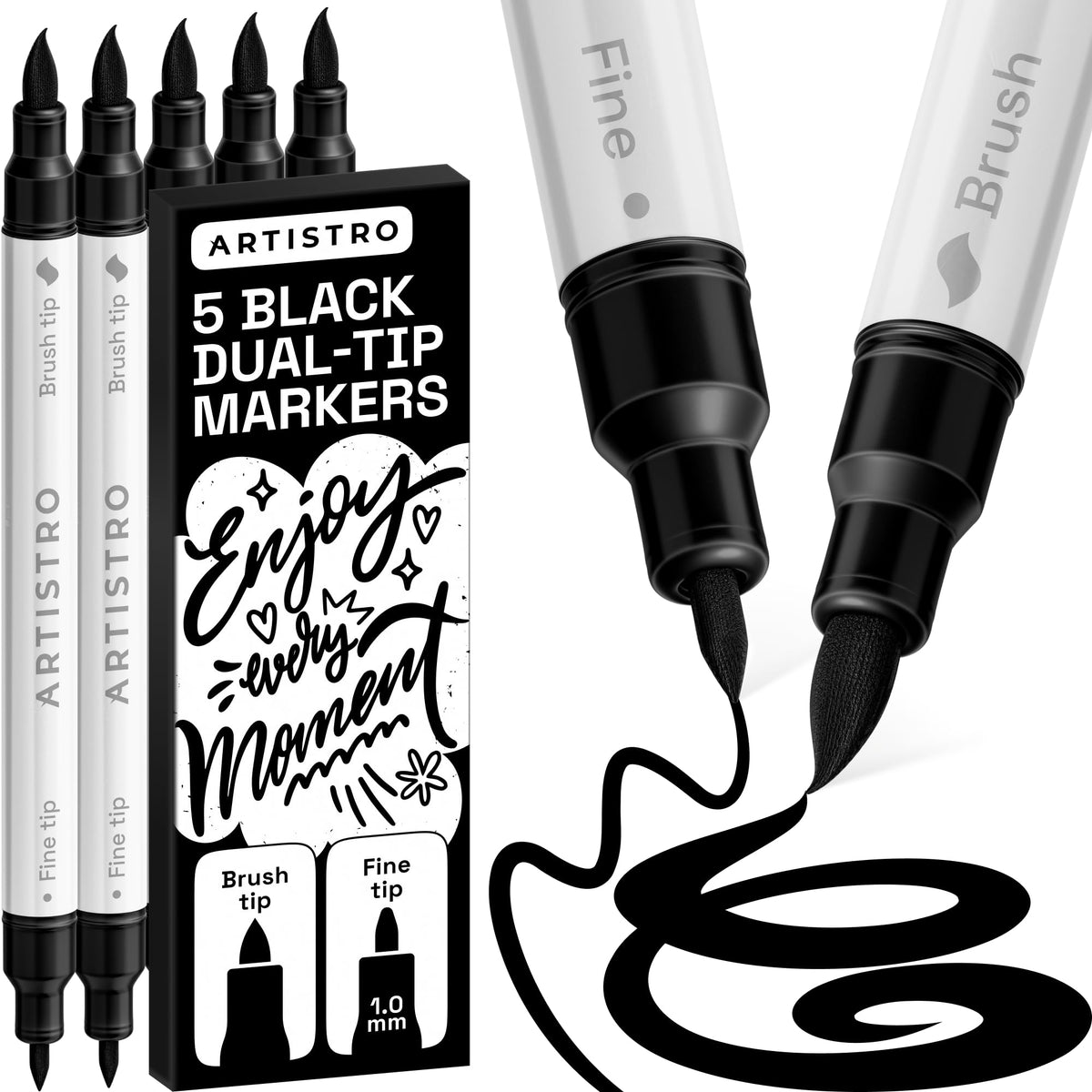 ARTISTRO Dual-Tip Acrylic Paint Markers for Drawing