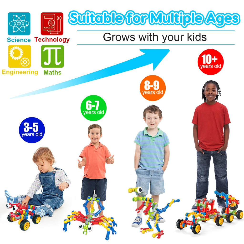 STEM Building Set for Kids Ages 3–8+ Creative Construction