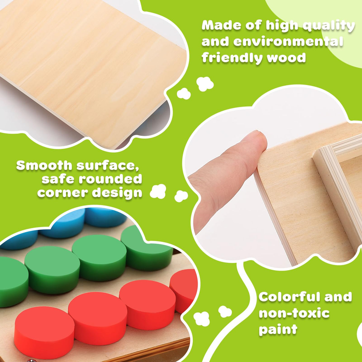 Color Matching Montessori Brain Teaser Puzzle for Ages 3–7