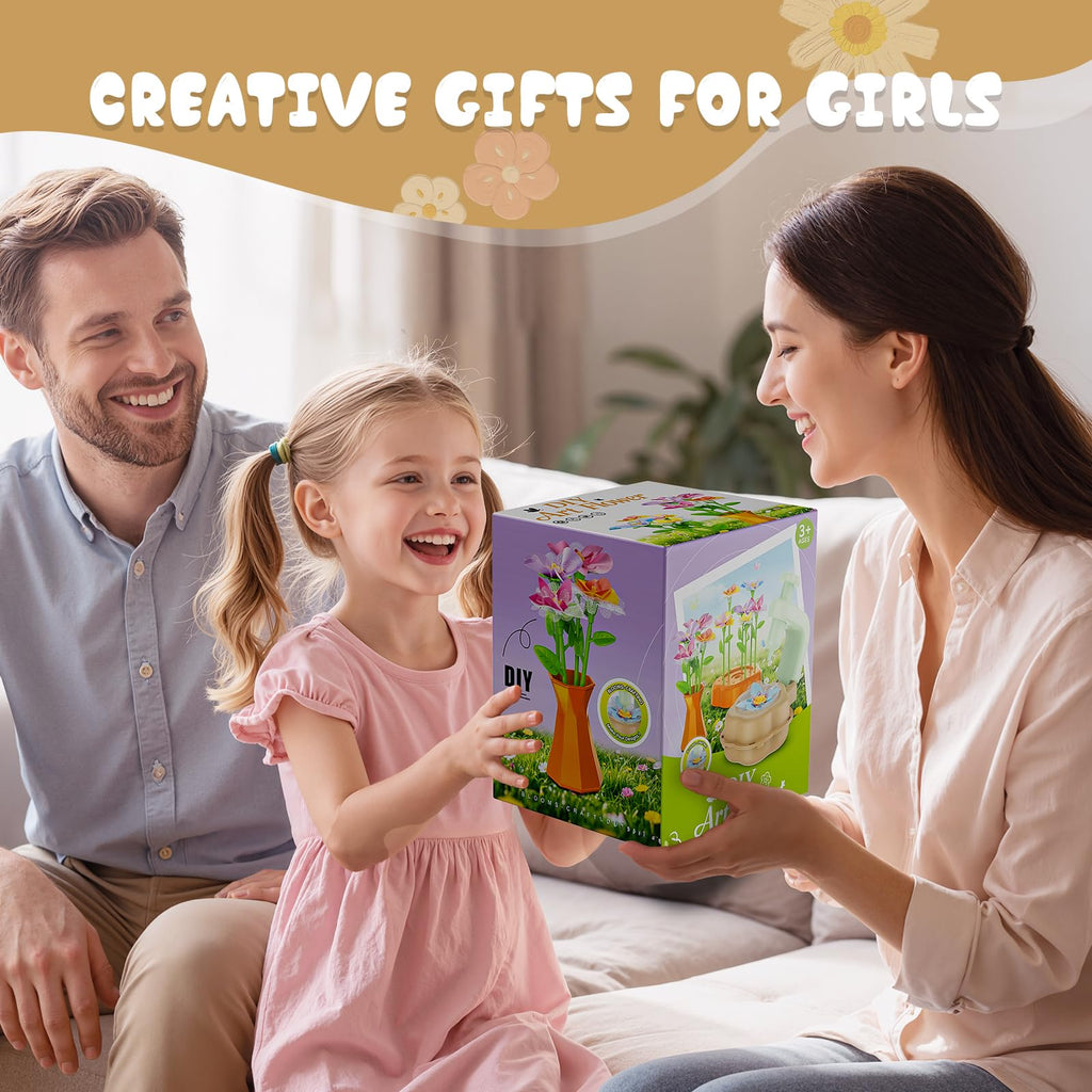 Fabric Flower Bouquet Craft Set for Kids Creative Play