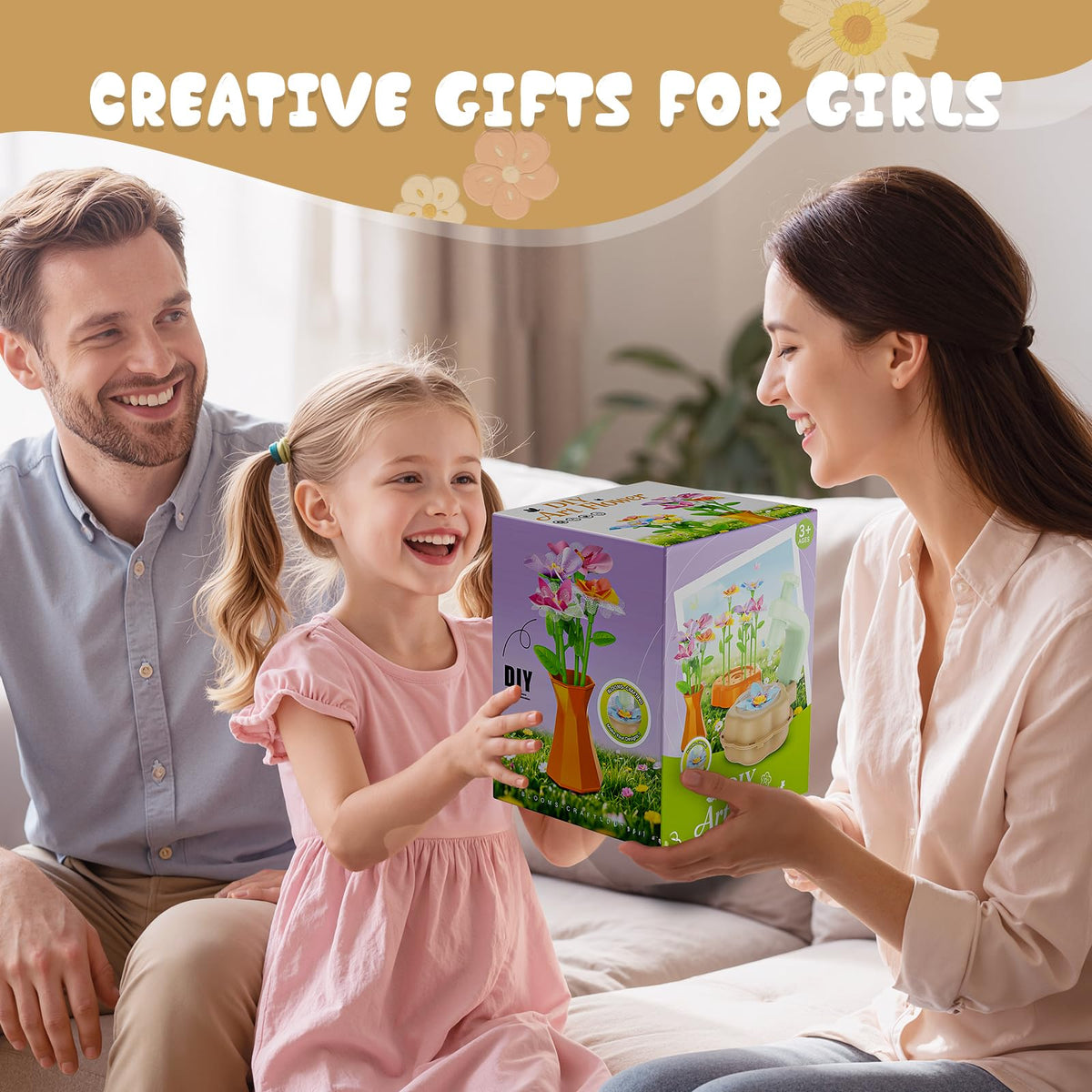 Fabric Flower Bouquet Craft Set for Kids Creative Play
