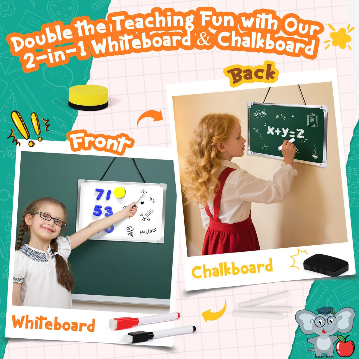 Kids Teacher Pretend Play Set with Dolls for Ages 6+