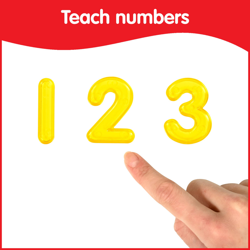 edxeducation 40-Piece Transparent Number Set for Math Learning