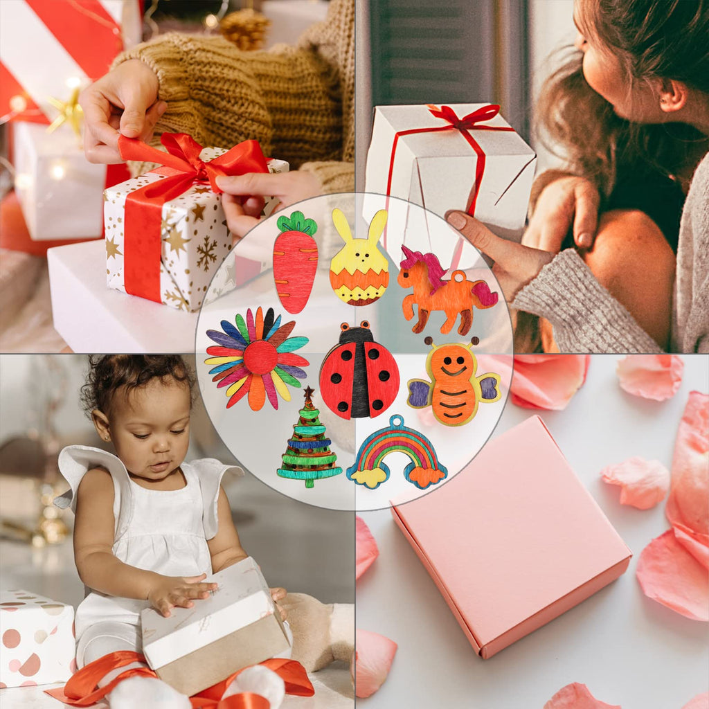 36-Piece DIY Wooden Magnet Painting Kit for Kids Ages 4–12