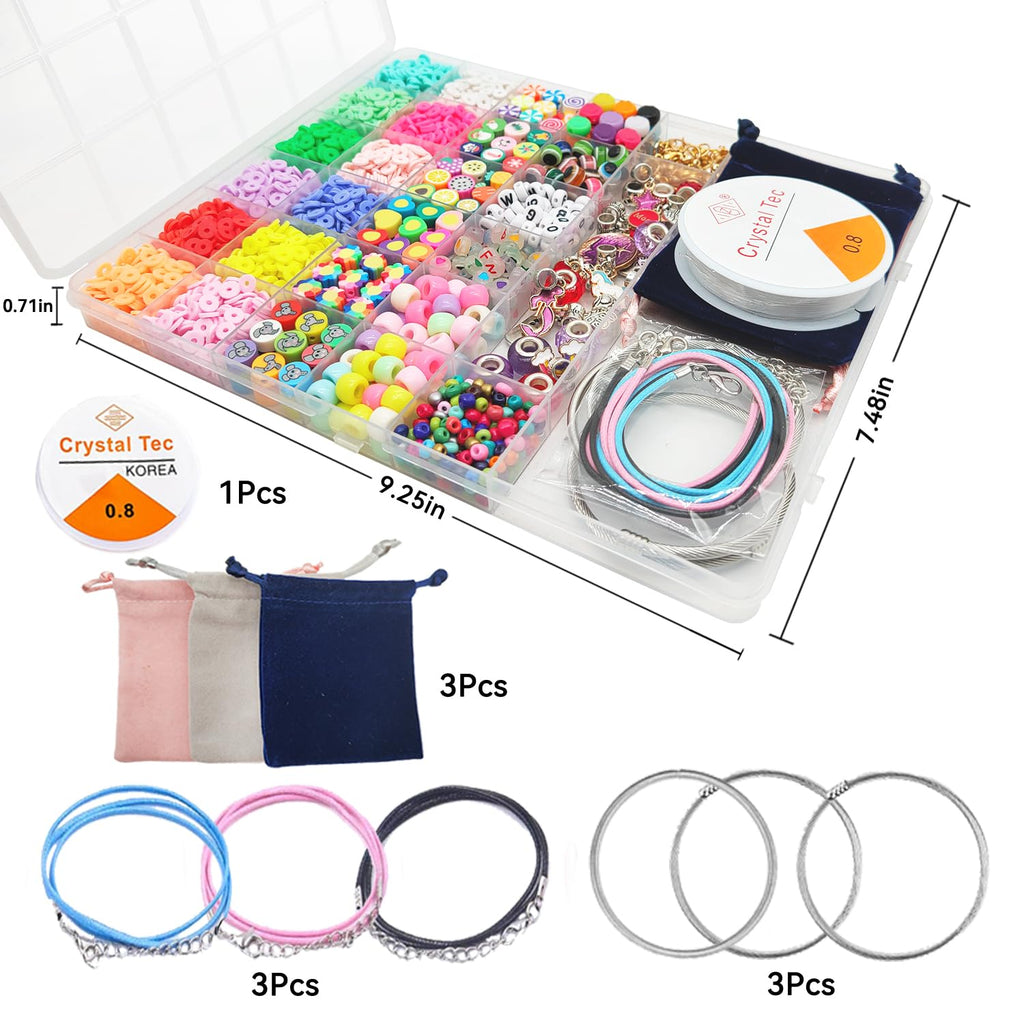Charm Bracelet Making Kit with Beads for Girls Ages 6–12