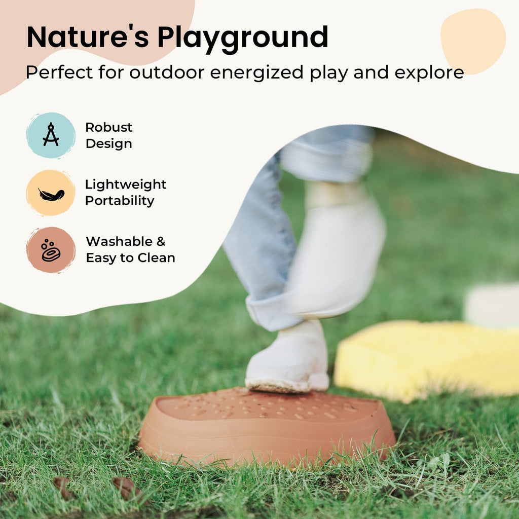 5-Piece Non-Slip Stepping Stones for Kids Balance Play