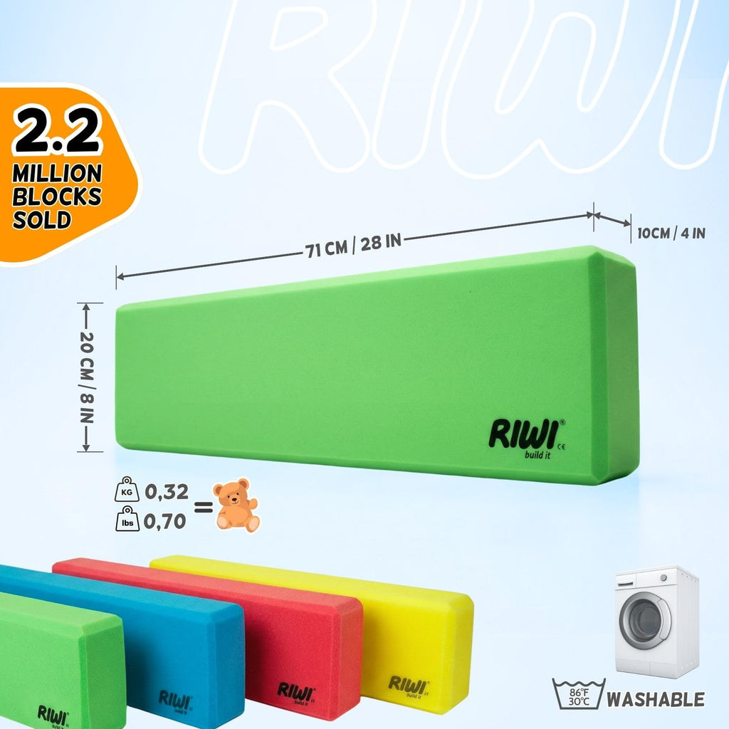 36-Piece Giant Foam Building Blocks for Kids Ages 3+