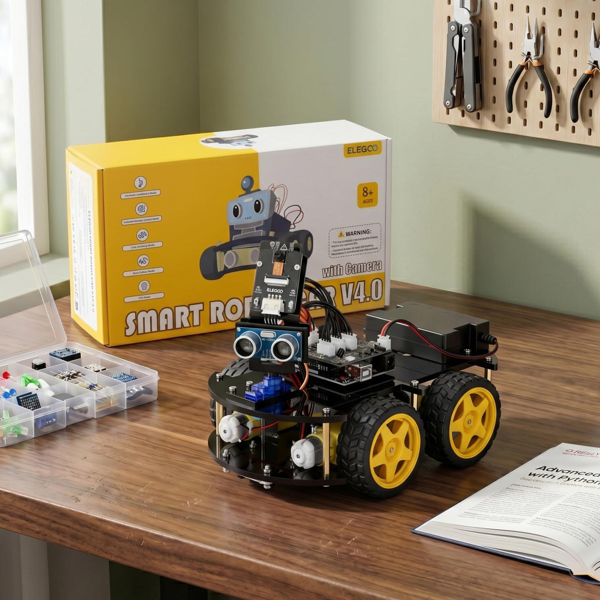 ELEGOO UNO R3 Smart Robot Car Kit V4 with Camera for Arduino