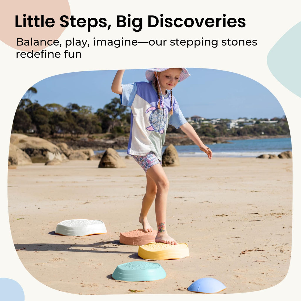 5-Piece Non-Slip Stepping Stones for Kids Balance Play