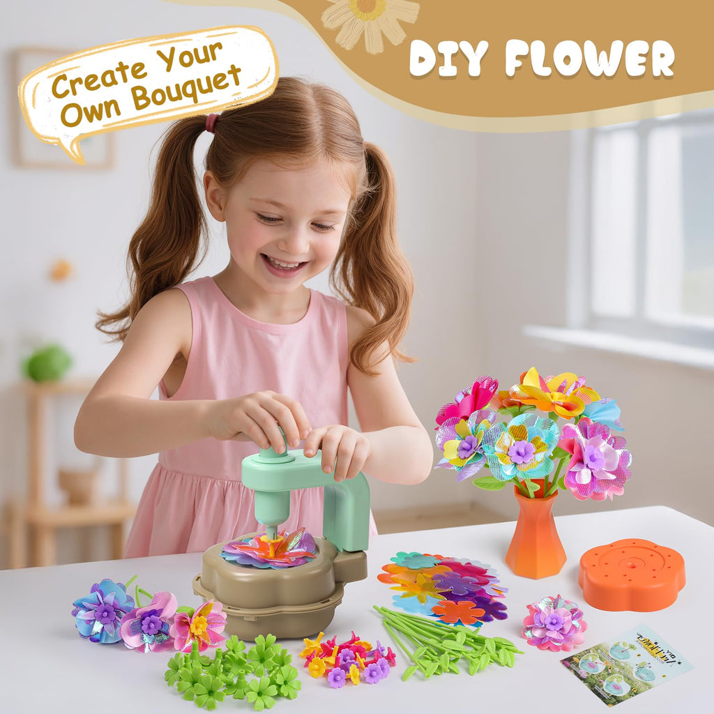 Fabric Flower Bouquet Craft Set for Kids Creative Play