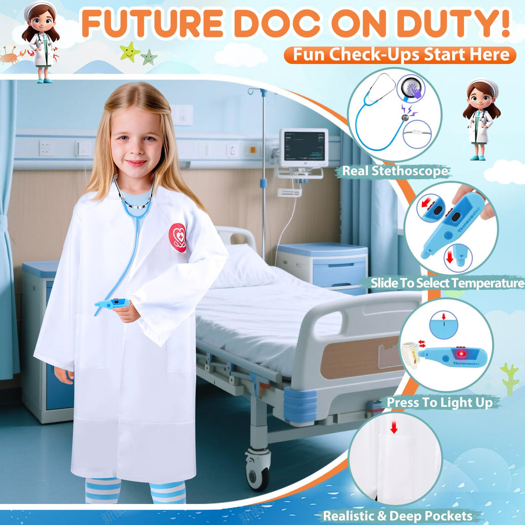 4-in-1 Kids Dress-Up Role Play Costume Set for Ages 3–8