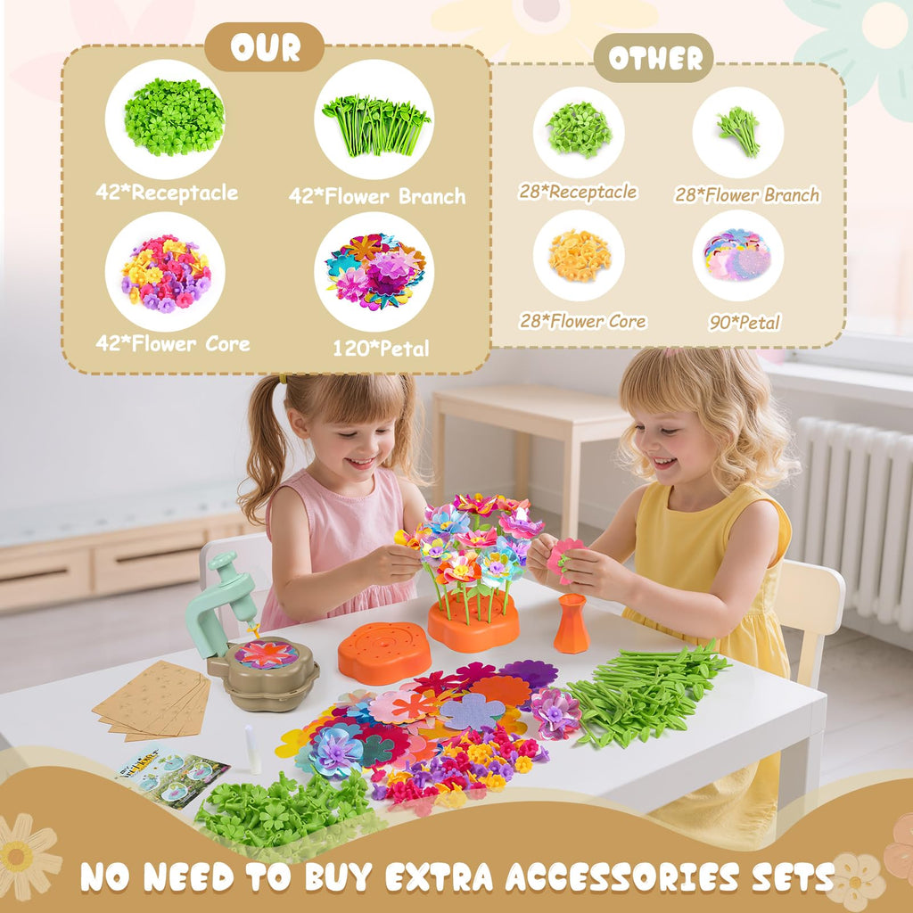 Fabric Flower Bouquet Craft Set for Kids Creative Play