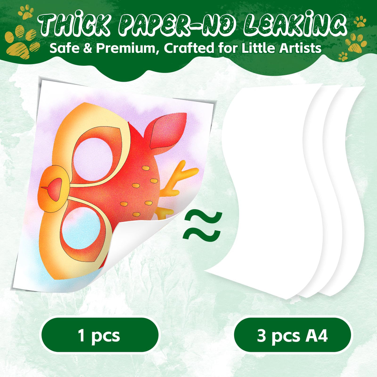 Mess-Free Paint-with-Water Mask Coloring Kit for Kids