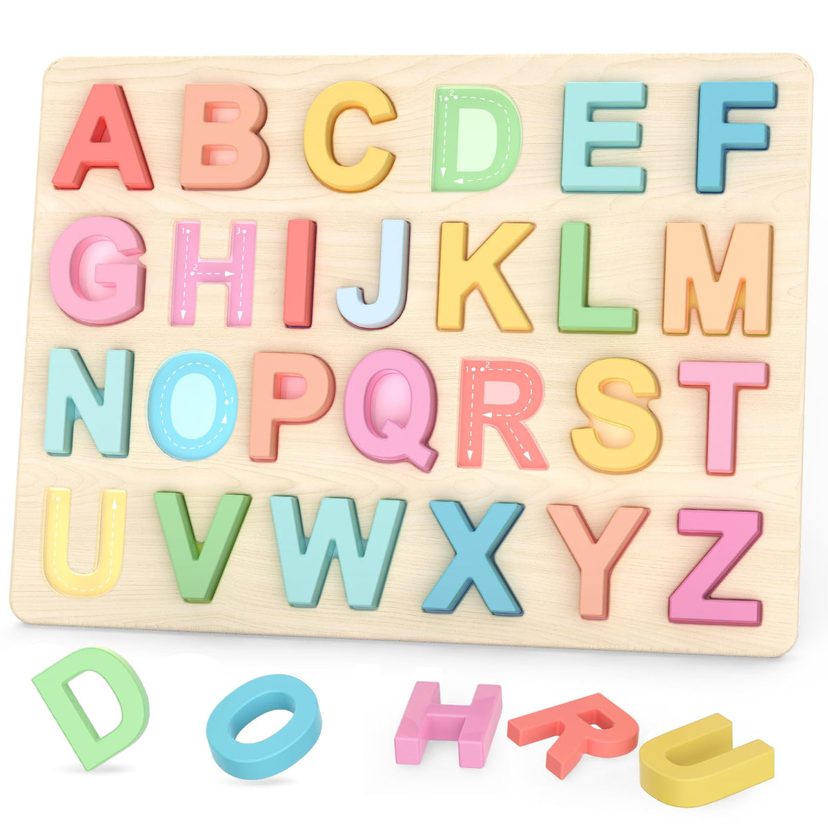 Zeoddler Alphabet & Number Learning Puzzle Set for Kids