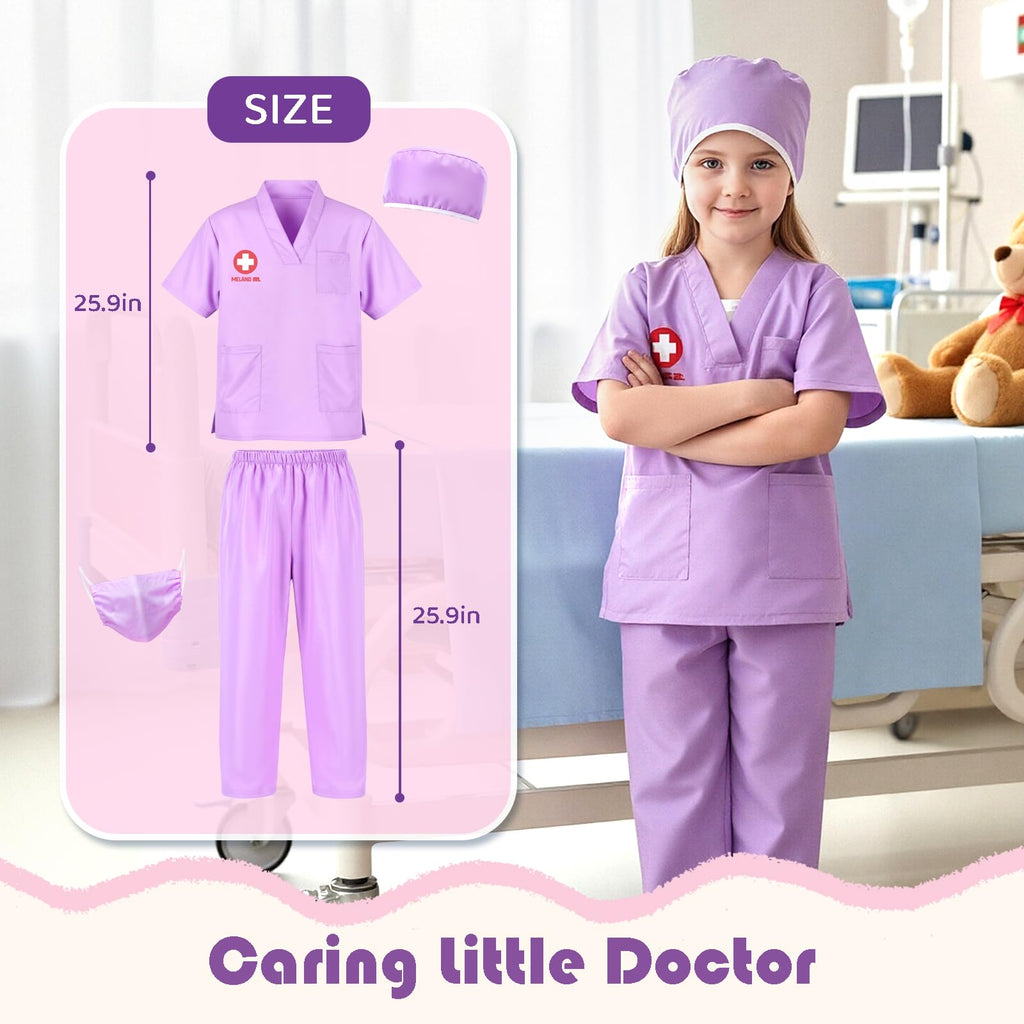 4-in-1 Girls Career Dress-Up Costume Set for Ages 3–8
