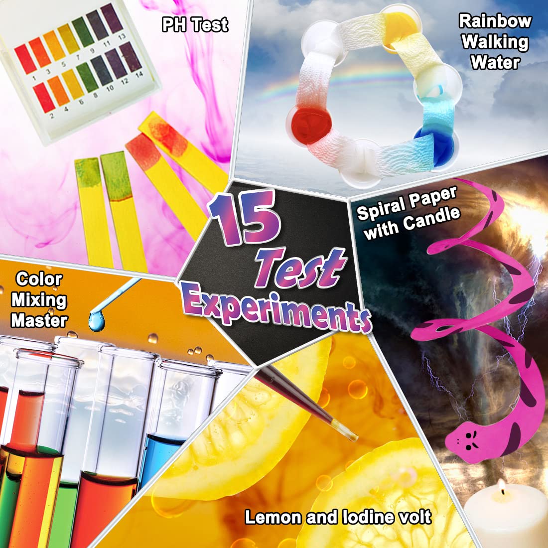 UNGLINGA 210-Experiment Science Kit with Kids Lab Coat