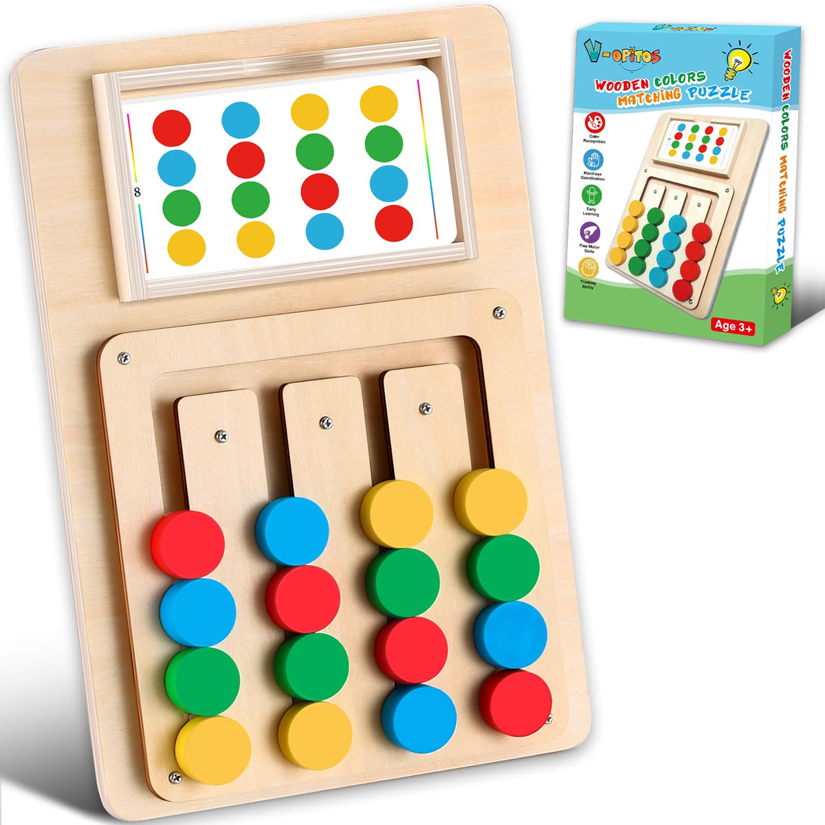 Color Matching Montessori Brain Teaser Puzzle for Ages 3–7