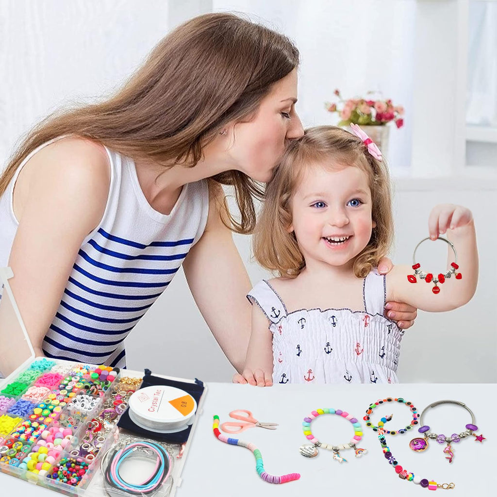 Charm Bracelet Making Kit with Beads for Girls Ages 6–12