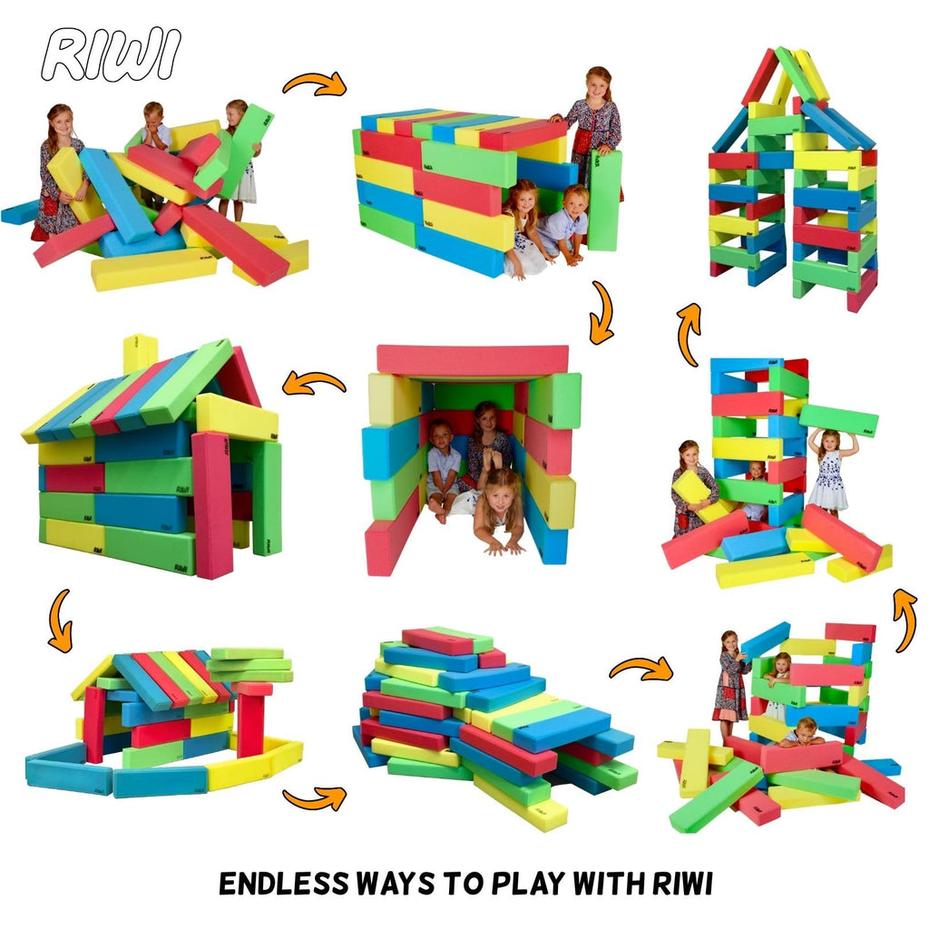 36-Piece Giant Foam Building Blocks for Kids Ages 3+