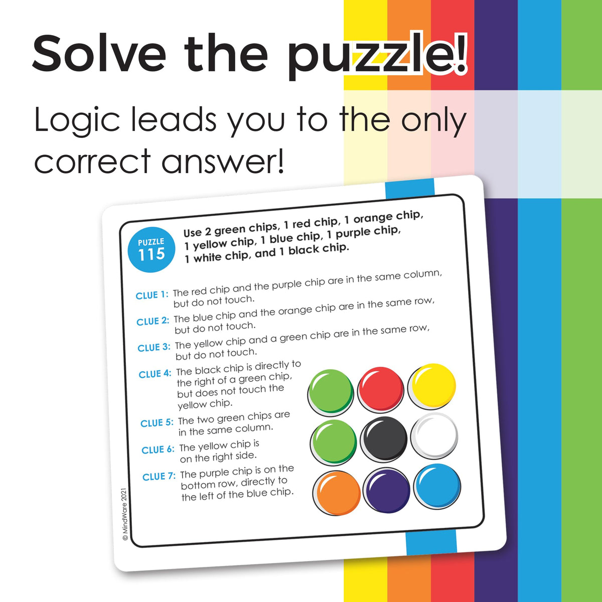 MindWare Logic Links Brain Teaser Game with 166 Challenges