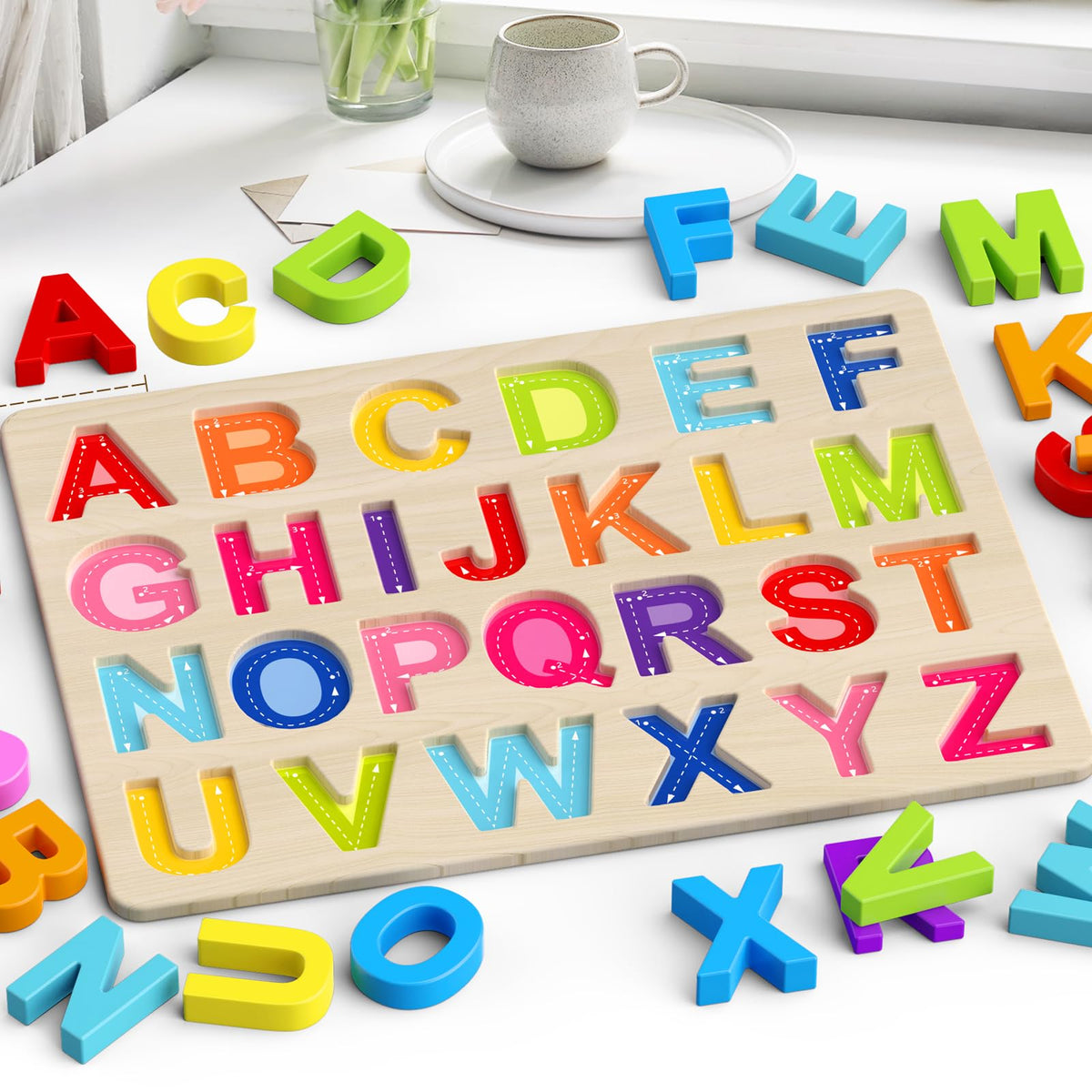 Zeoddler Alphabet & Number Learning Puzzle Set for Kids
