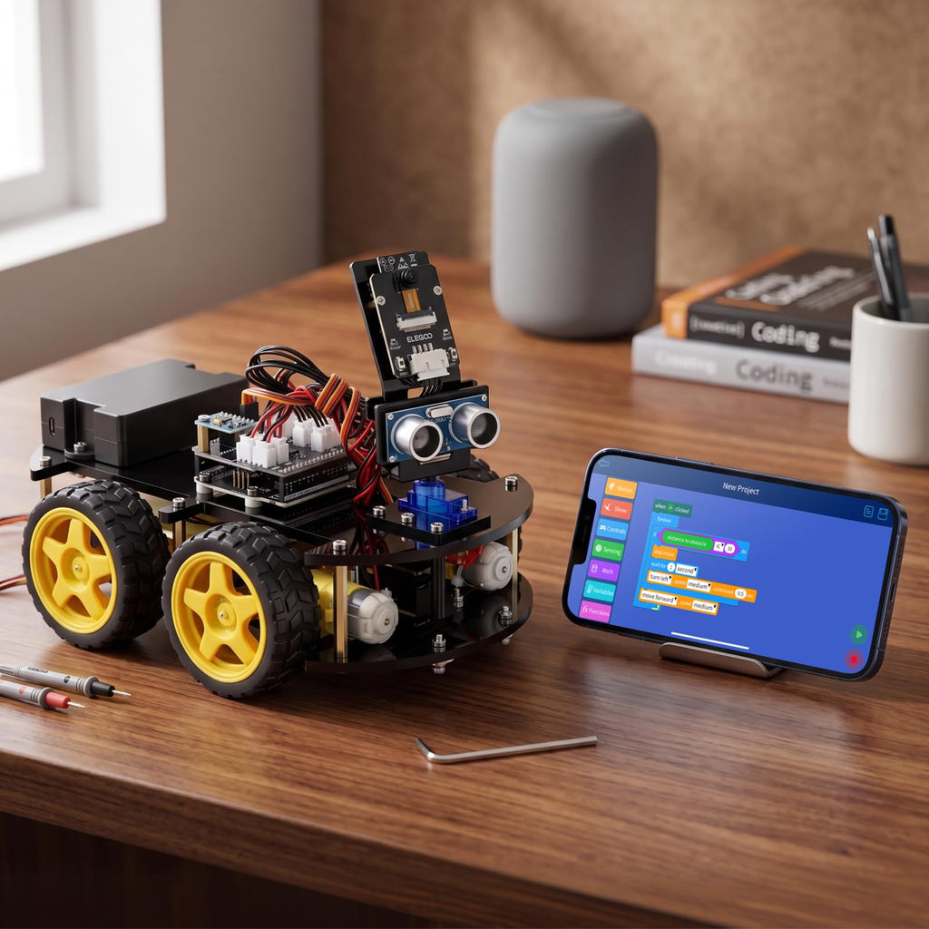 ELEGOO UNO R3 Smart Robot Car Kit V4 with Camera for Arduino