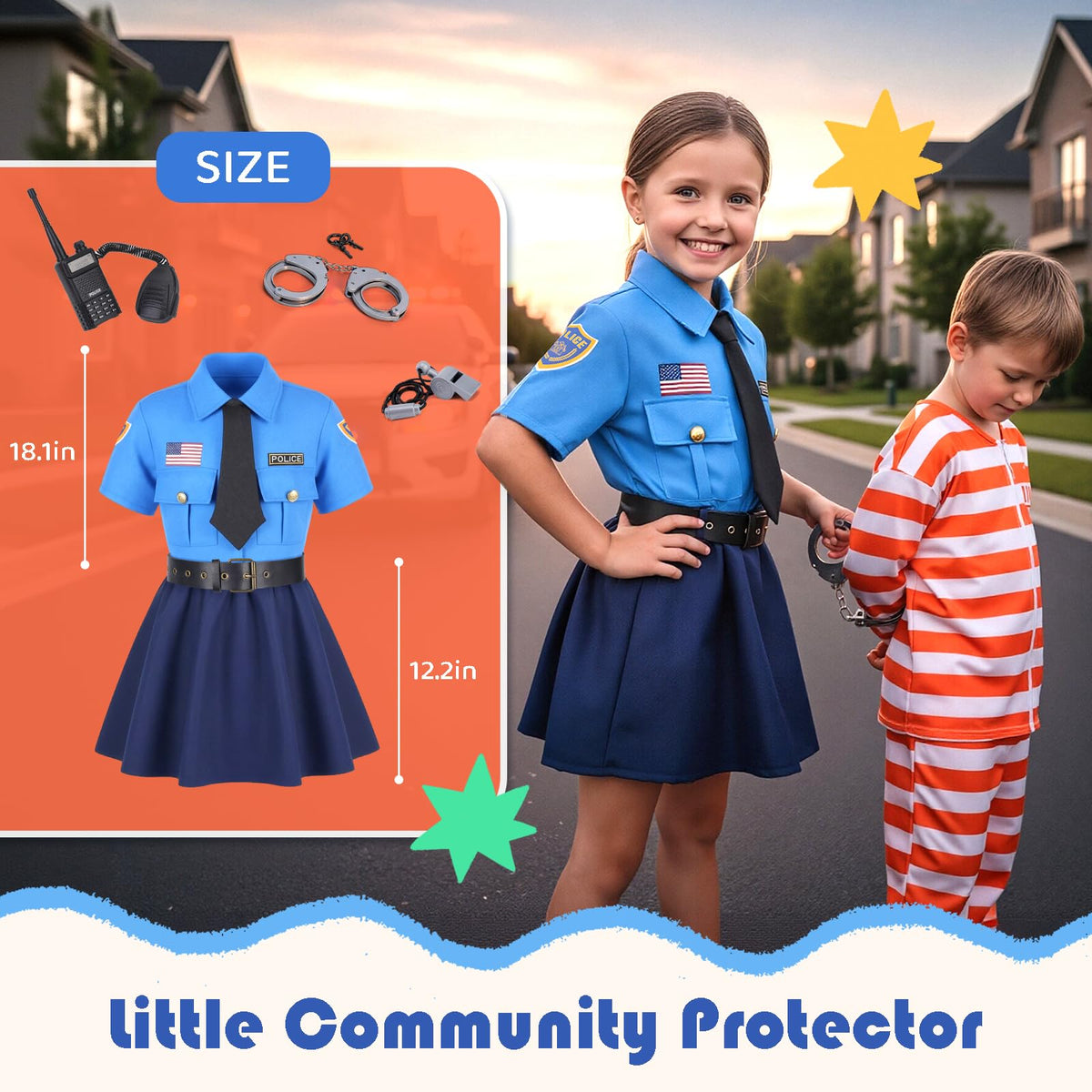 4-in-1 Girls Career Dress-Up Costume Set for Ages 3–8