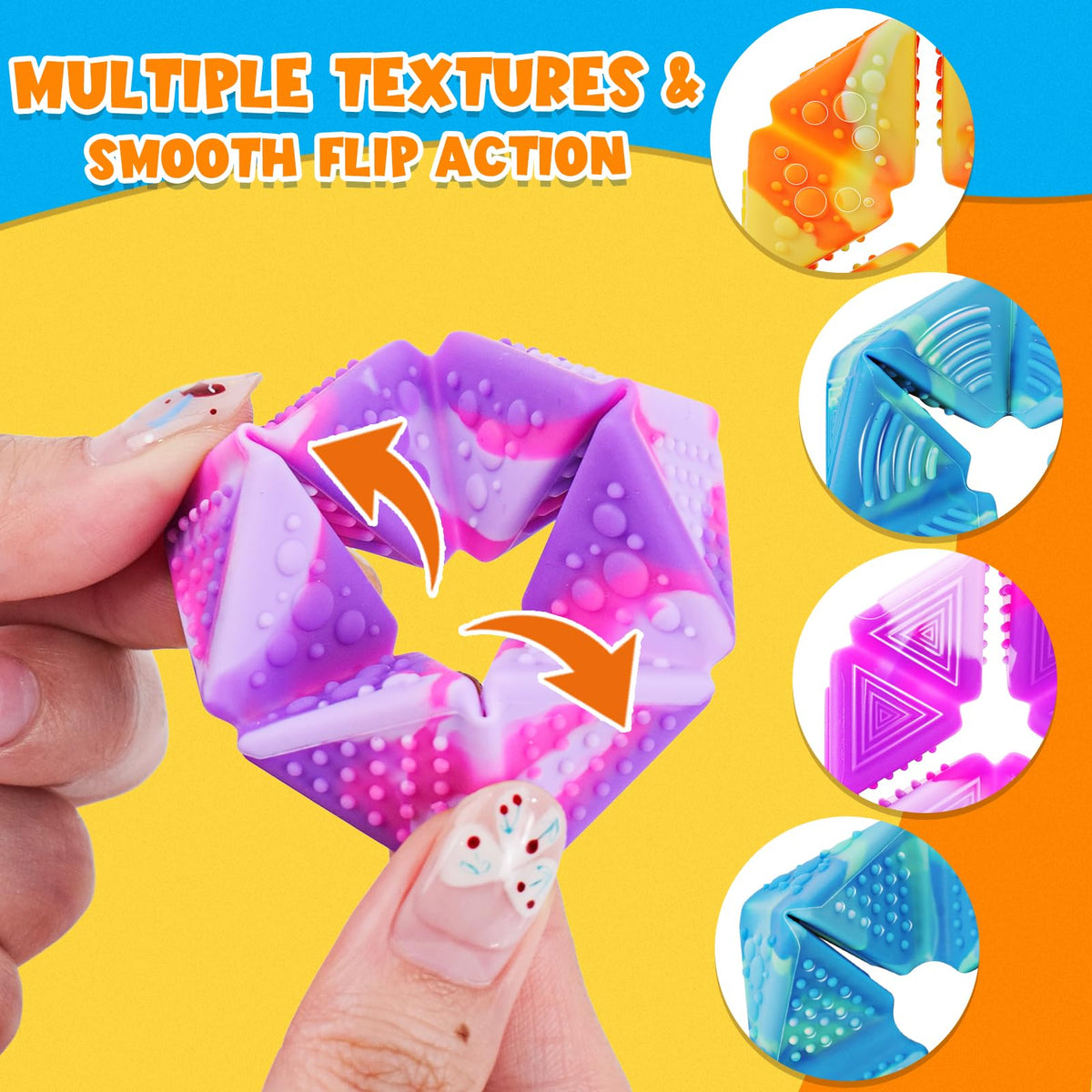 3-Pack Textured Fidget Toys for Kids & Classroom Focus