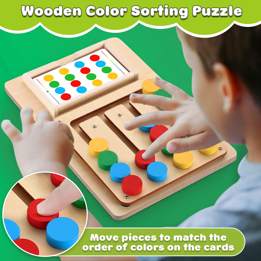 Color Matching Montessori Brain Teaser Puzzle for Ages 3–7