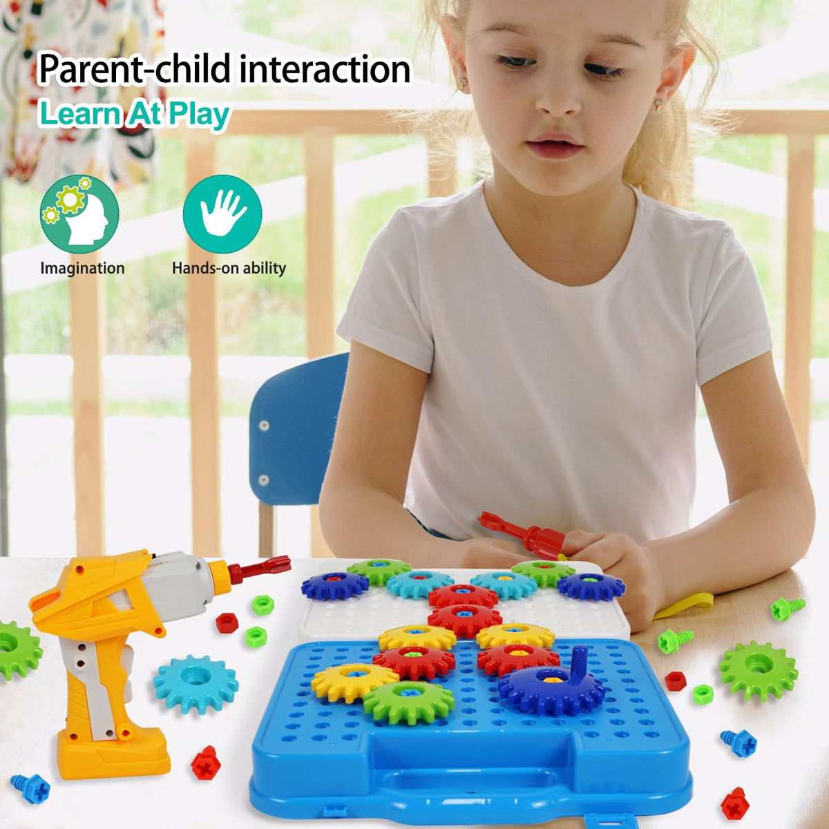 STEM Gears Building Set for Kids Ages 4–8