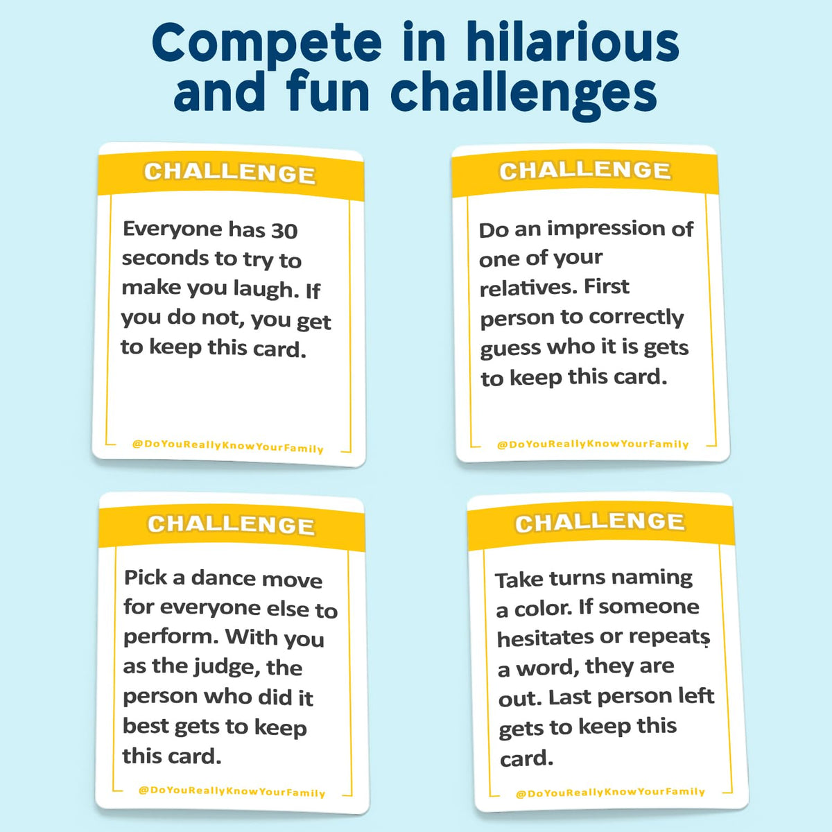 Do You Really Know Your Family? Conversation & Challenge Game