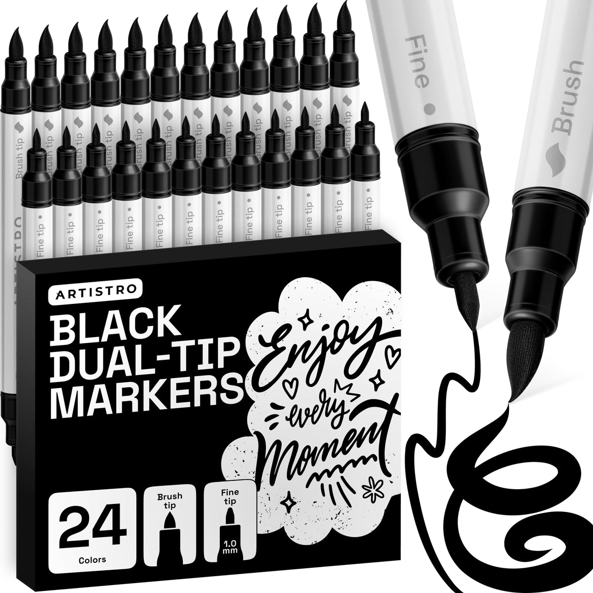 ARTISTRO Dual-Tip Acrylic Paint Markers for Drawing