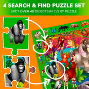 4-Pack 60-Piece Jigsaw Puzzles for Kids Ages 4–8