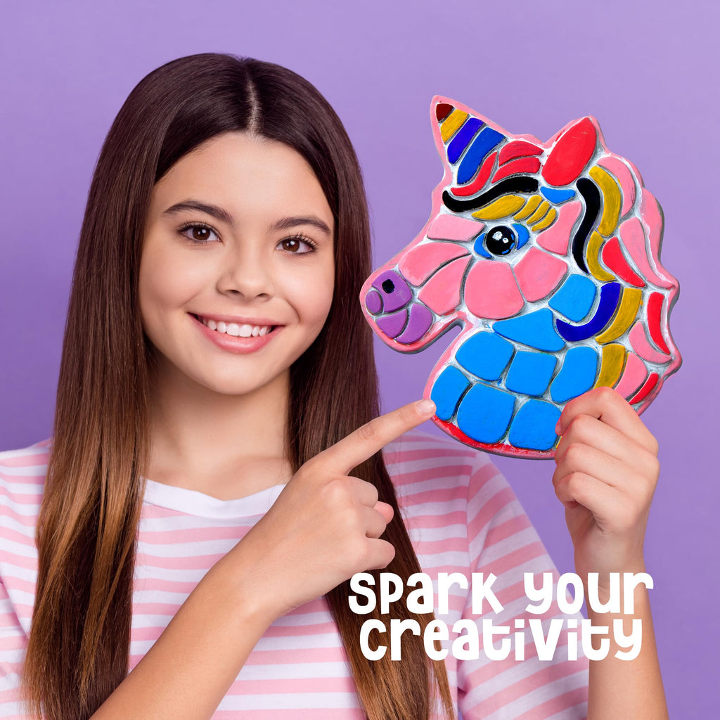 5-Piece Paint Your Own Garden Stepping Stones Kit for Kids