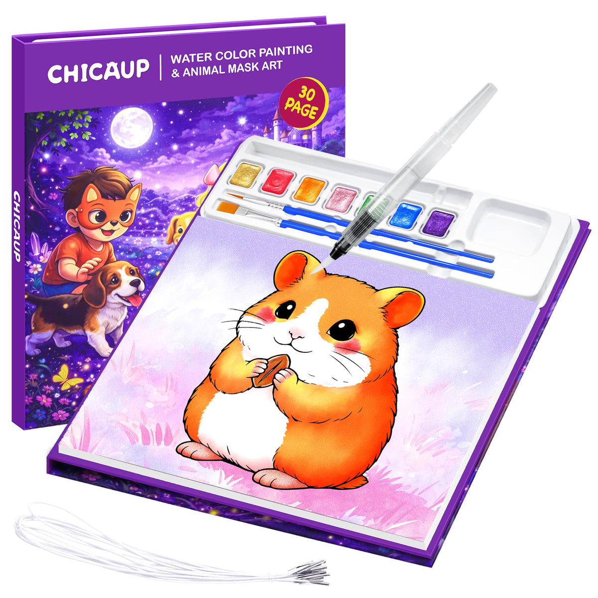 Mess-Free Paint-with-Water Mask Coloring Kit for Kids
