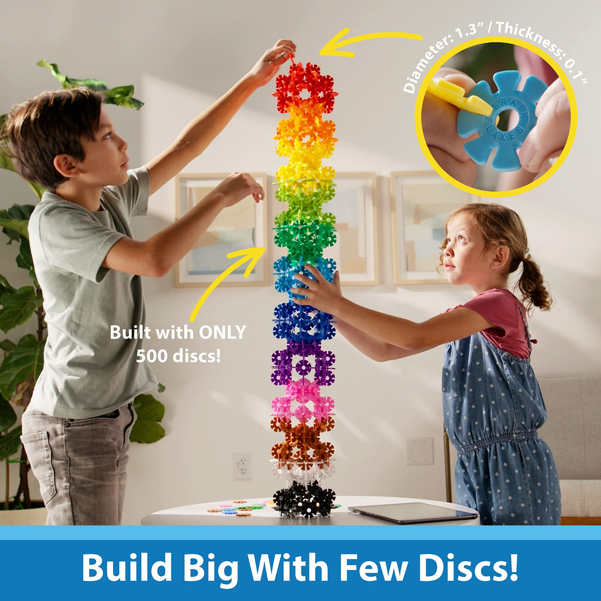 500-Piece Interlocking Disc Building Set for Creative STEM Play