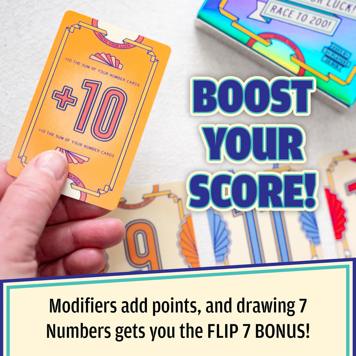 USAOPOLY Flip 7 Press-Your-Luck Strategy Card Game