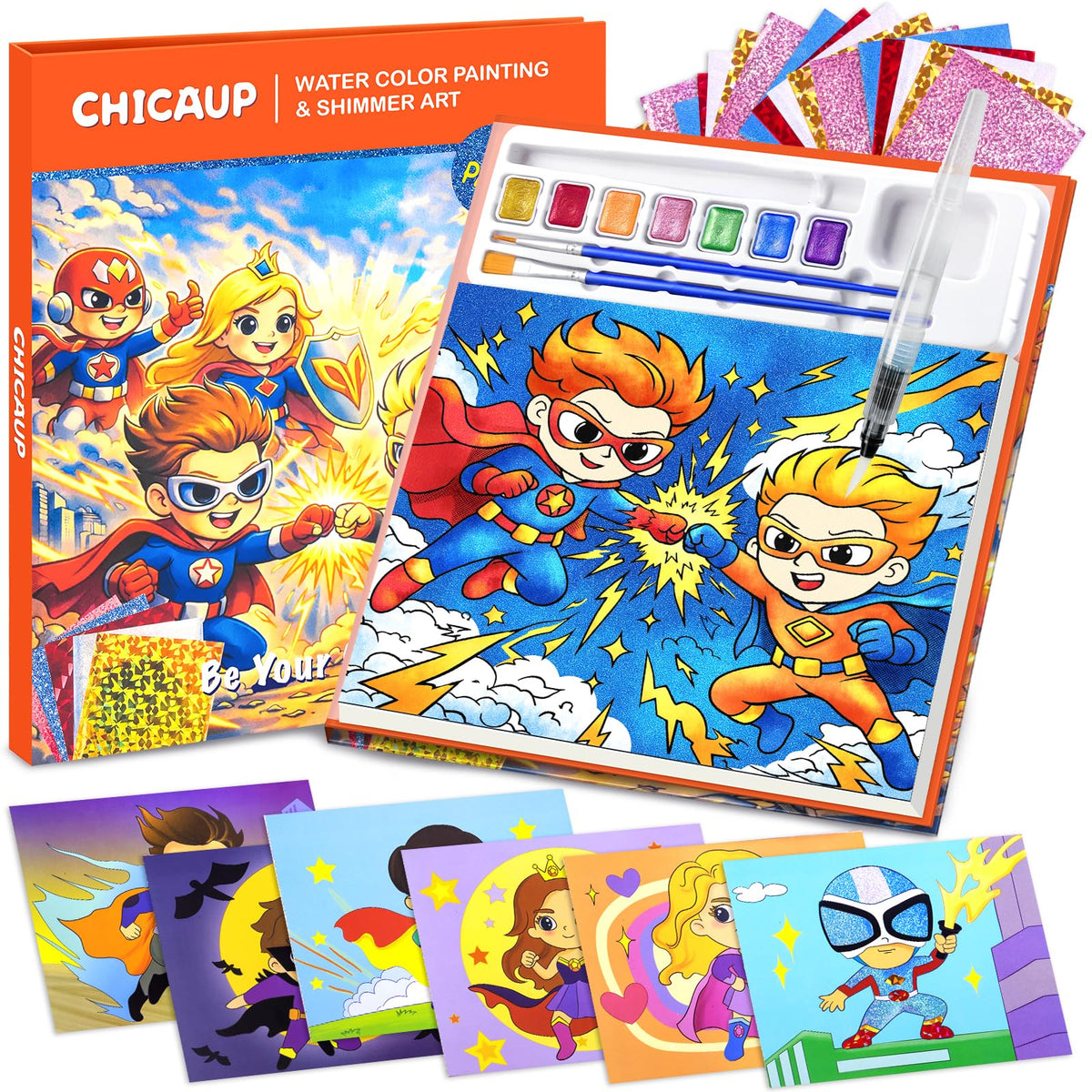 Mess-Free Paint-with-Water Mask Coloring Kit for Kids