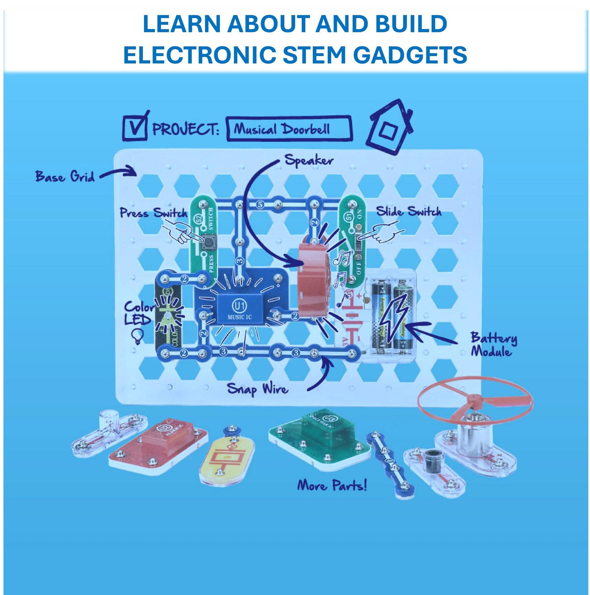 Snap Circuits Electronics Exploration STEM Kit for Kids