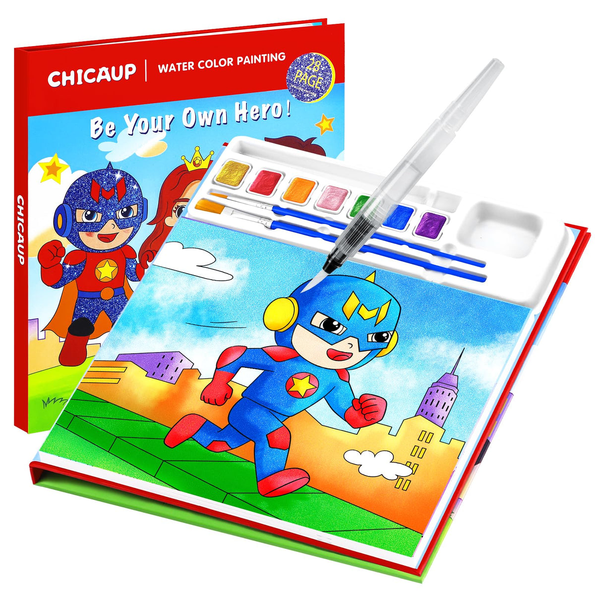 Mess-Free Paint-with-Water Mask Coloring Kit for Kids